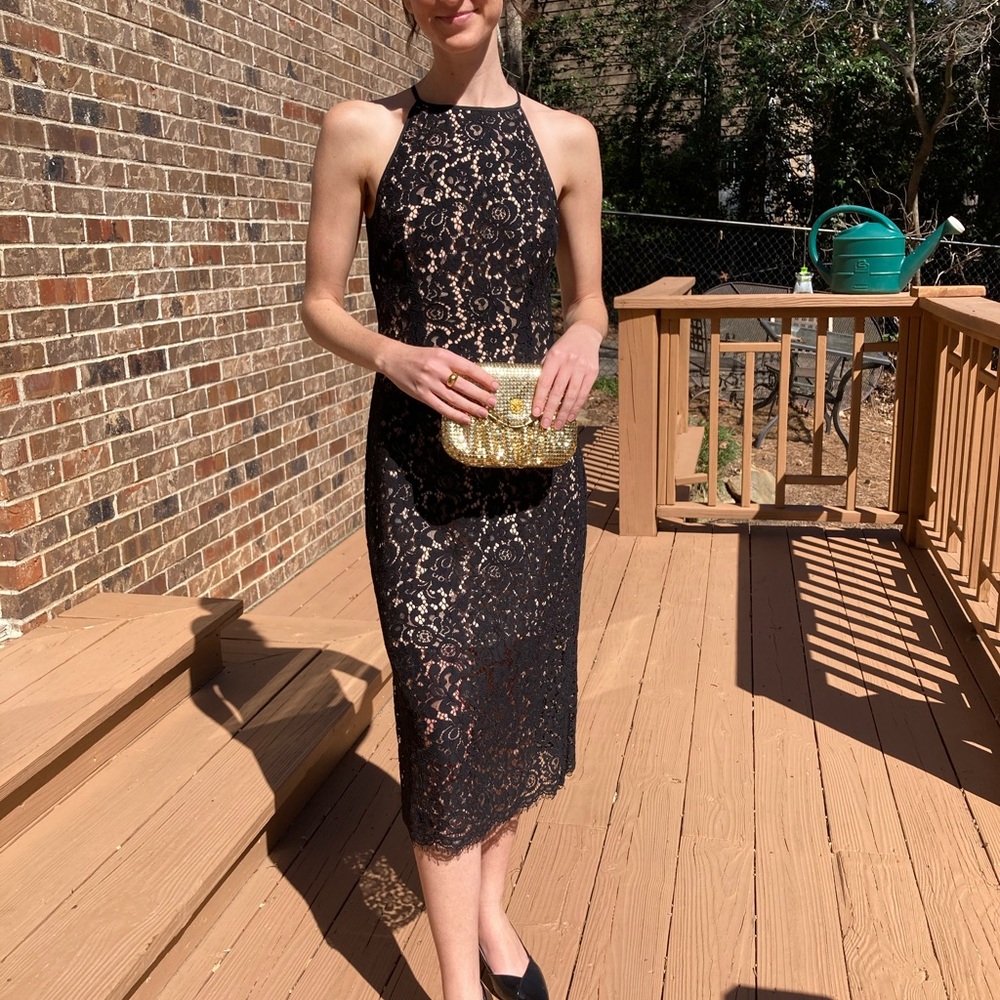 Keepsake black lace dress